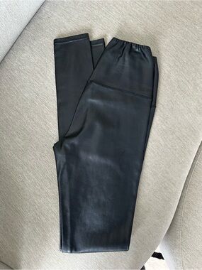 Aritzia Black Faux Leather Pants